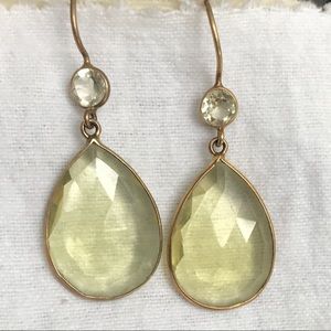Lemon Yellow Single drop earrings